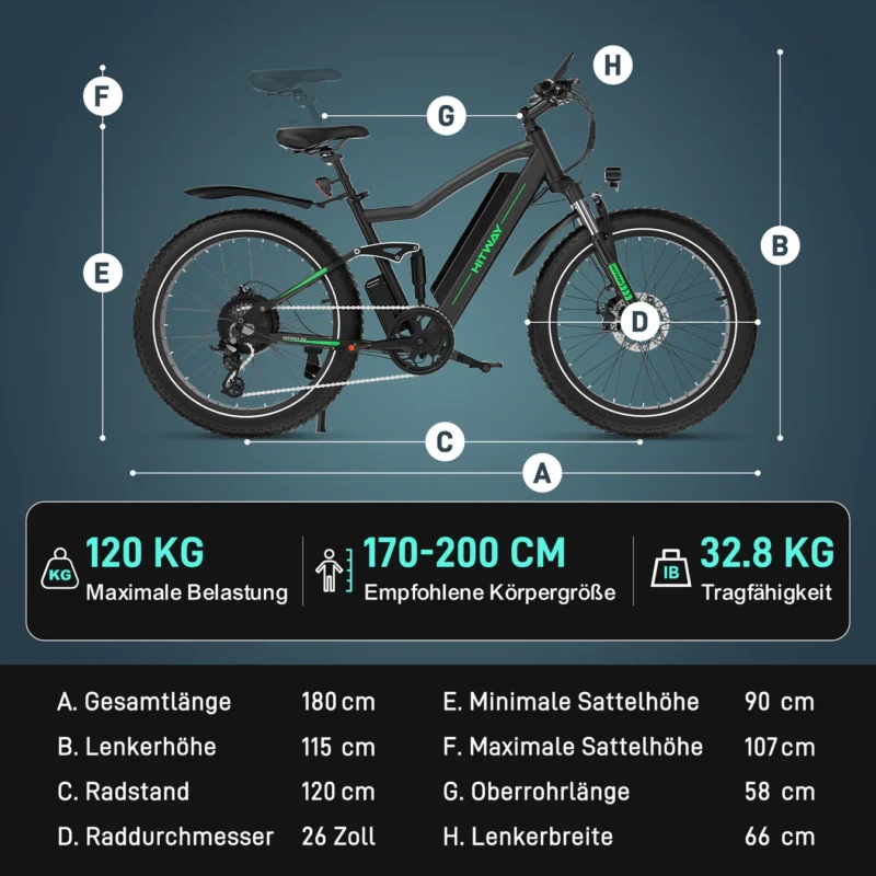 Hitway BK9S 48V 15Ah electric bike – Bild 4