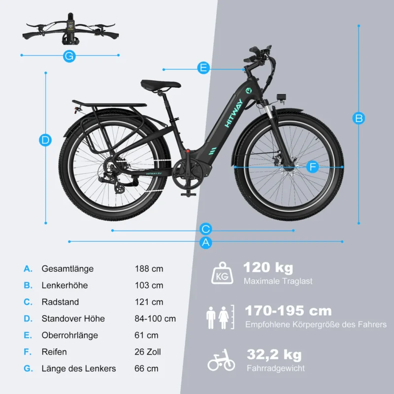 HITWAY  BK16 Elektrofahrrad – Bild 9